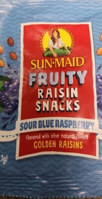 Sun-Maid Fruity Raisin Snacks Sour Blue Raspberry 1.33oz Pouch
