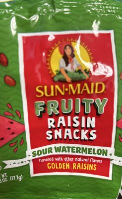 Sun-Maid Fruity Raisin Snacks Sour Watermelon 1.33oz Pouches