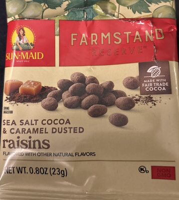 Sun-Maid Farmstand Reserve Sea Salt Choc Carmel Rsn 5-Ct Bx/.8oz Bag