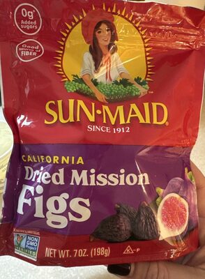 Sun-Maid California Dried Mission Figs 7 oz Resealable Stand-up Bag