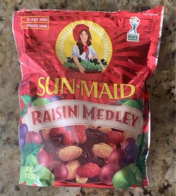 Sun-Maid California Raisin Medley Resealable Stand-Up 12oz Bag