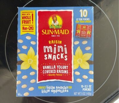 Sun-Maid Mini Snacks Vanilla Yogurt Covered Raisins 10-Ct Bx/.5oz Pch