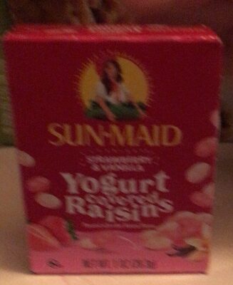 Sun-Maid Strawberry & Vanilla Yogurt Covered Raisins 6-Pack/1oz Ctn