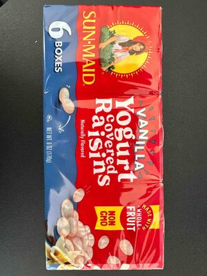 Sun-Maid Vanilla Yogurt Covered Raisins 6-Pack/1oz Cartons