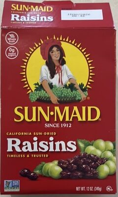 Sun-Maid California Sun-Dried Raisins 12oz Bag in a Box