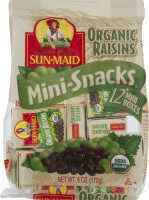Sun-Maid Mini-Snacks California Organic Raisins 12-Ct Bag/.5oz Ctn