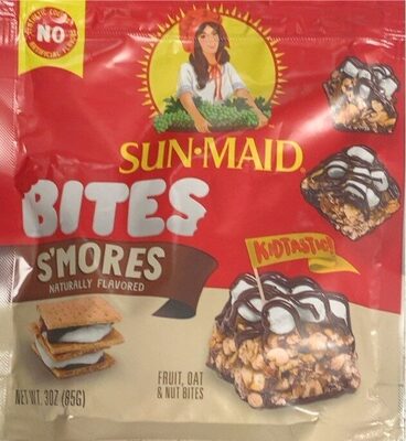 S'Mores Flavored Fruit, Oat & Nut Bites, S'Mores