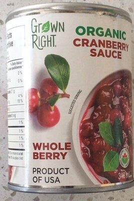 Whole Berry Organic Cranberry Sauce, Whole Berry
