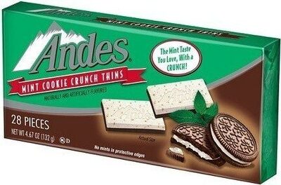 Andes, Cookie Crunch Thins, Mint, Mint