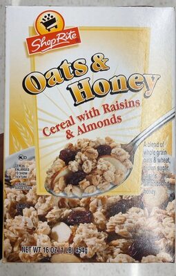 Oats & Honey Cereal With Raisins & Almonds, Oats & Honey With Raisins & Almonds
