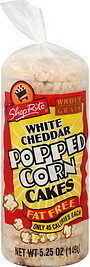 White Cheddar Low Fat Popped Corn Cakes, White Cheddar