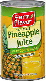 Farm Flavor, 100% Pure Pineapple Juice