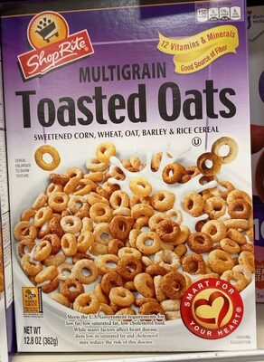 Multigrain Toasted Oats Sweetened Corn, Wheat, Oat, Barley & Rice Cereal, Multigrain Toasted Oats
