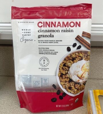 Organic, Cinnamon Raisin Granola, Cinnamon Raisin