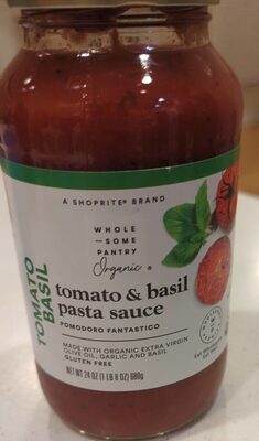 Organic, Tomato & Basil Pasta Sauce, Tomato & Basil