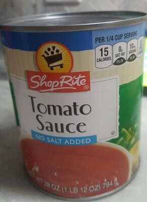 Tomato No Salt Added Sauce, Tomato