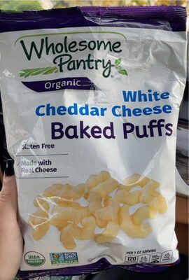 White Cheddar Cheese Organic Baked Puffs, White Cheddar Cheese