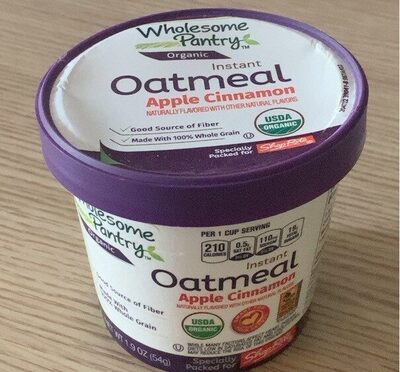 Organic, Apple Cinnamon Instant Oatmeal, Apple Cinnamon