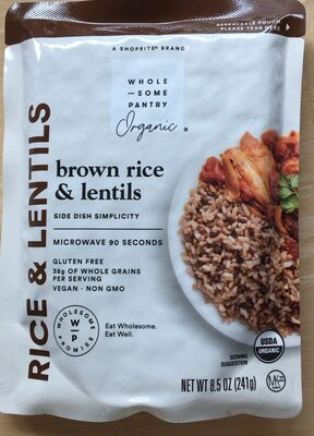 Organic, Brown Rice & Lentils, Brown