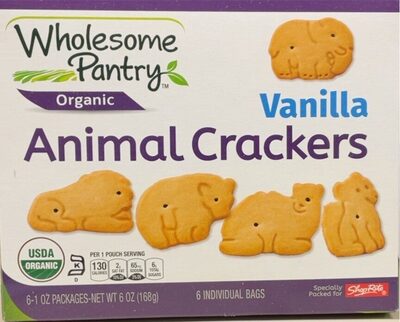 Organic, Vanilla Animal Crackers, Vanilla