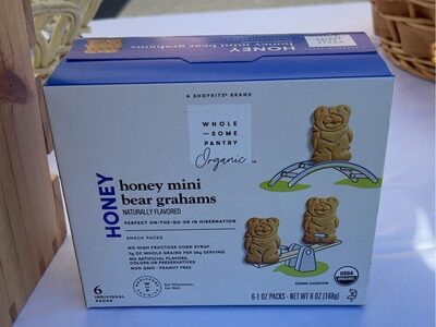 Organic, Honey Mini Bear Grahams, Honey