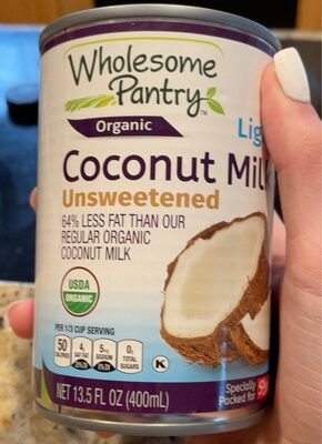 Organic, Unsweetened Light Coconut Milk, Unsweetened