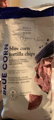 Organic, Blue Corn Tortilla Chips, Blue Corn