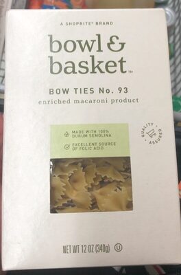 Enriched Macaroni Product, Bow Ties No. 93