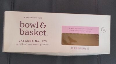 Enriched Macaroni Product, Lasagna No. 125
