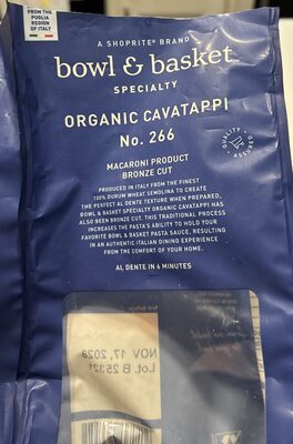 Specialty, Macaroni Product, Organic Cavatappi No. 266
