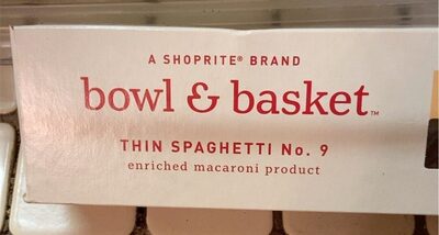 Enriched Macaroni Product, Thin Spaghetti No. 9