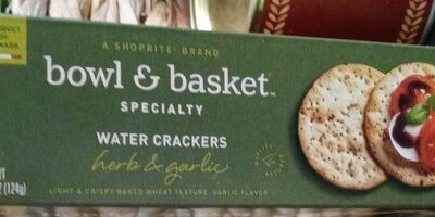 Specialty, Herb & Garlic Water Crackers, Herb & Garlic