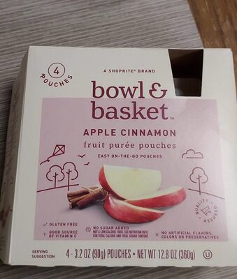 Apple Cinnamon Fruit Puree Pouches, Apple Cinnamon