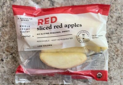 Organic, Red Sliced Apples, Red