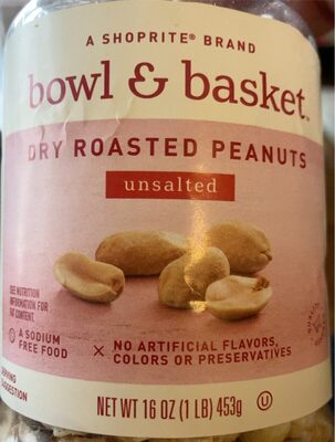 Unsalted Dry Roasted Peanuts, Unsalted