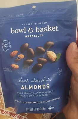 Specialty, Dark Chocolate 52% Cacao Almonds, Dark Chocolate