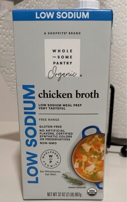 Organic, Chicken Low Sodium Broth, Chicken