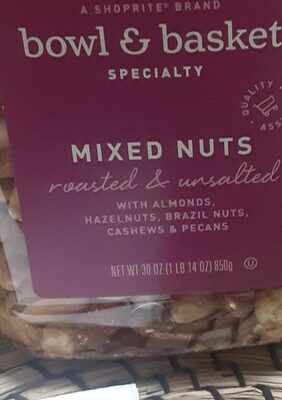 Specialty, Roasted & Unsalted Mixed Nuts, Roasted & Unsalted