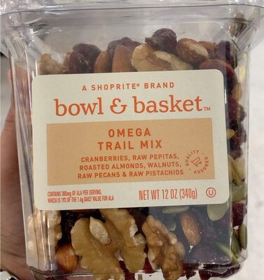 Omega Cranberries, Raw Pepitas, Roasted Almonds, Walnuts, Raw Pecans & Raw Pistachios Trail Mix, Omega