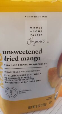 Organic, Unsweetened Dried Mango, Unsweetened