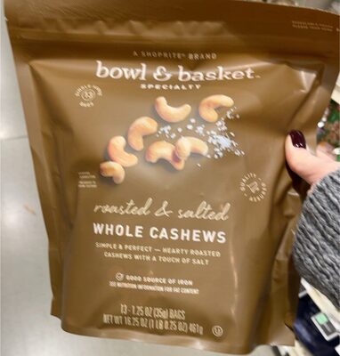Specialty, Roasted & Salted Whole Cashews, Roasted & Salted
