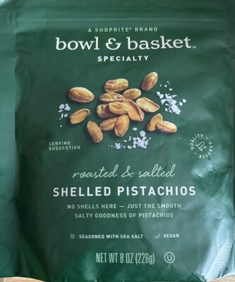 Specialty, Roasted & Salted Shelled Pistachios, Roasted & Salted