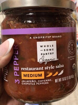 Organic, Medium Restaurant Style Salsa, Medium Restaurant Style