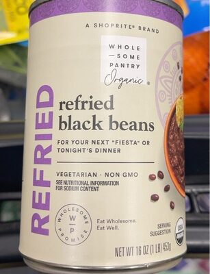 Organic, Black Refried Beans, Black