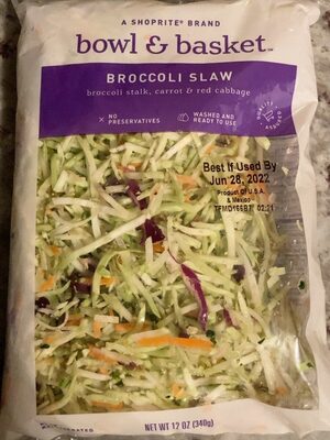 Broccoli Stalk, Carrot & Red Cabbage Slaw, Broccoli