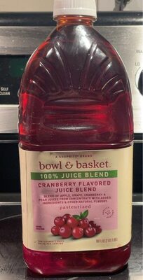 Bowl & Basket Cranberry Flavored 100% Juice Blend, 64 Fl Oz