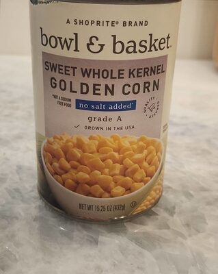 Sweet Golden No Salt Added Whole Kernel Corn, Sweet Golden