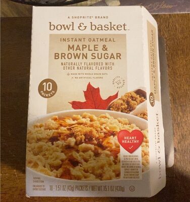Maple & Brown Sugar Instant Oatmeal, Maple & Brown Sugar