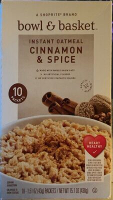 Cinnamon & Spice Instant Oatmeal, Cinnamon & Spice