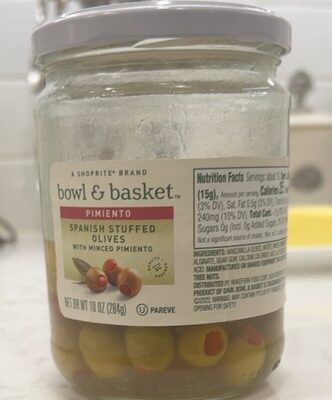 Pimiento Spanish Stuffed Olives With Minced Pimiento, Pimiento Spanish